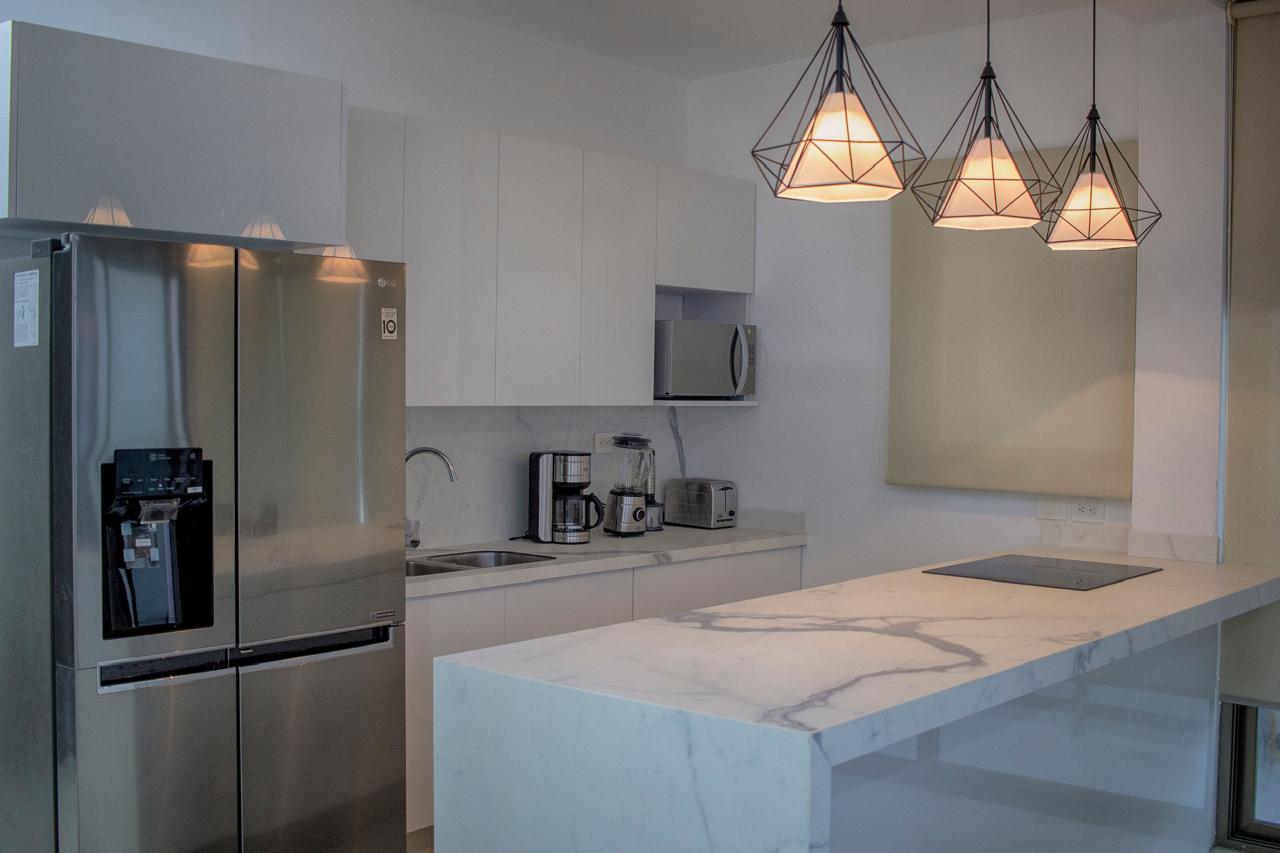 Bancada de cozinha em mármore